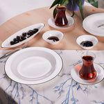Karaca Fine Pearl New Fame Breakfast Set for 6 People, 26 Pieces – Platinum