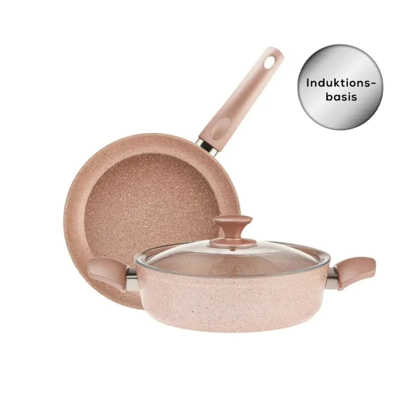 Karaca Biogranite Induction Cookware Set 2 Piece Rose Gold Karaca