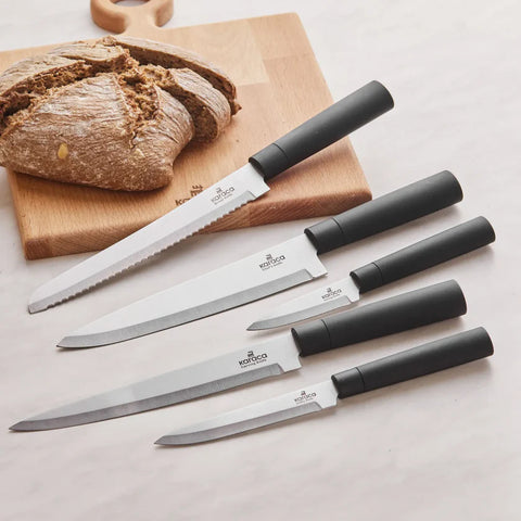 Karaca Burby Wood, 14-Delige Set Met Opschepservies en Messen