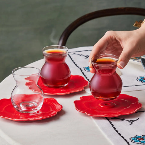 KARACA FLOWER 6 KİŞİLİK 12 PARÇA ÇAY SETİ