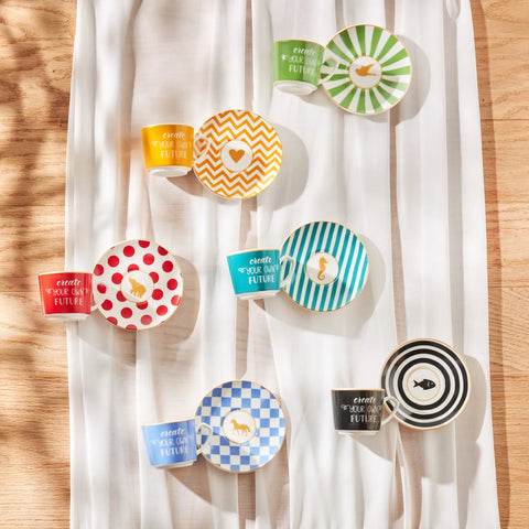 Karaca Luck koffiekopset voor 6 personen, 80 ml