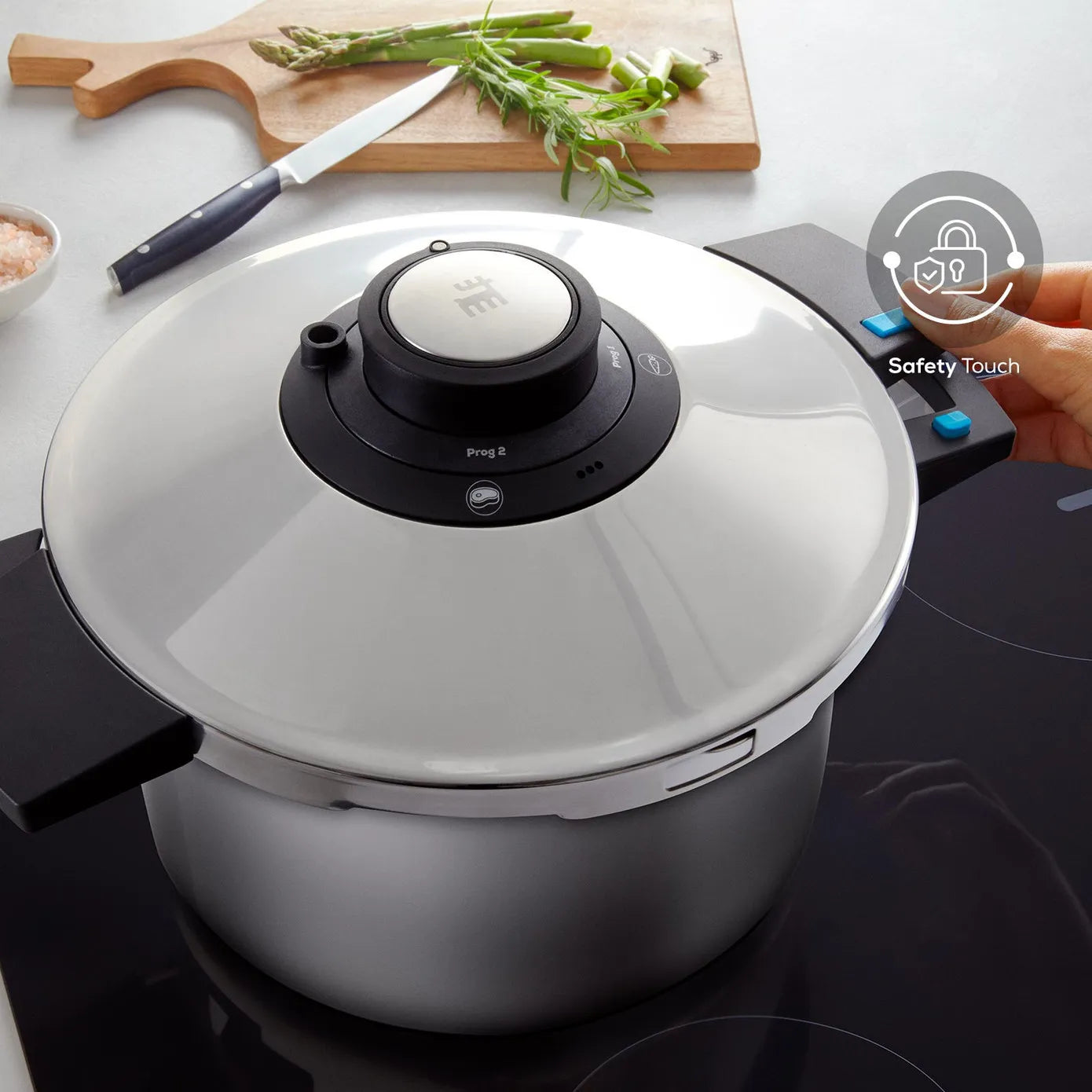 Stapelbare roestvrijstalen paninzetstukken, 6QT stoomboot-set met