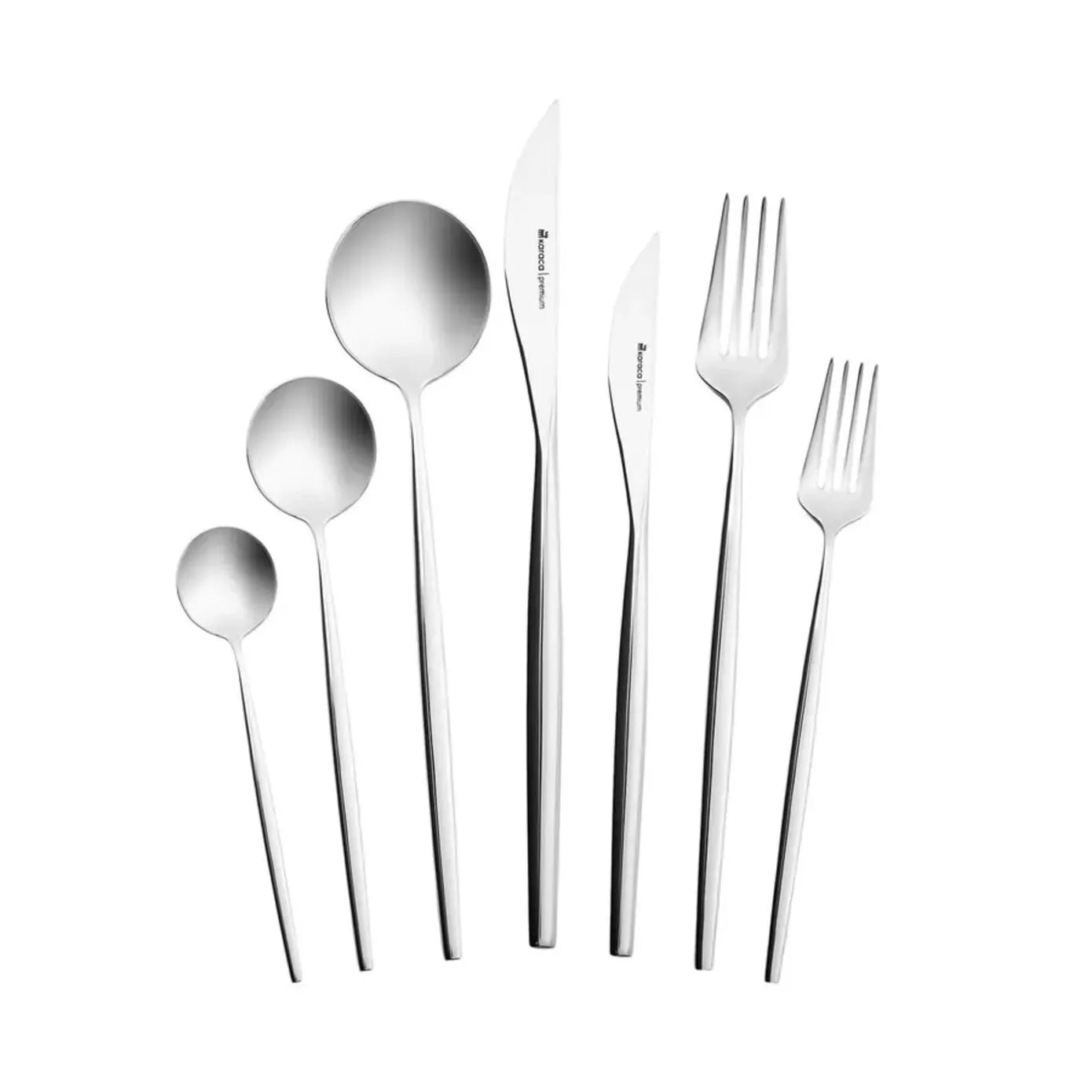 Karaca Midway 84-Piece Cutlery Set for 12 People, 18/10