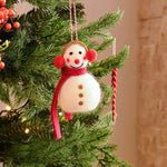 Karaca Home New Year Snowman Christmas Tree Decoration, 8x13 cm