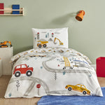 Karaca Home Young race hoes eenpersoons dekbedovertrekset, 100% katoen