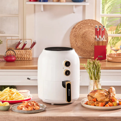 Bourgini Slimfit Airfryer XXL - Heteluchtfriteuse - 5 liter - 1500W - PFAS vrij - Vergelijk prijzen Bourgini Slimfit Airfryer XXL - Heteluchtfriteuse - 5 liter - 1500W - PFAS vrij - Vergelijk prijzen