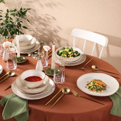 Karaca Aria Reactive, 24-delige dinerset voor 6 personen, beige – Karaca Netherlands