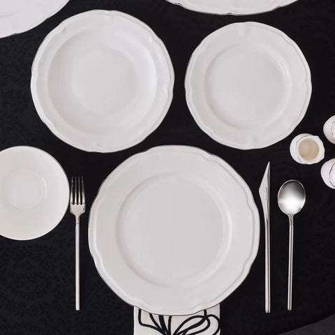Karaca Tobias Platin 12 Persoons Servies, 56 Delig