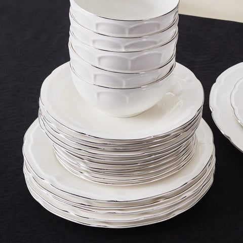 Karaca Tobias Platin 12 Persoons Servies, 56 Delig