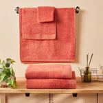 Karaca Chandler Modal Washcloth, Coral, 16x22cm