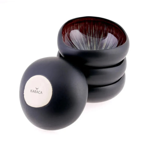 Karaca Galactic Reactive Bowl, 4 Piece, Black
