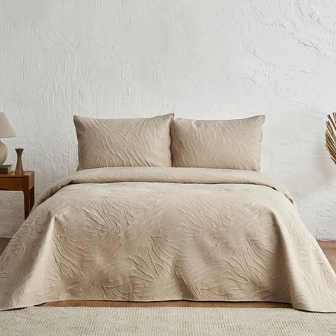 Karaca Home Sonnia Tweepersoons Beddensprei Set Beige