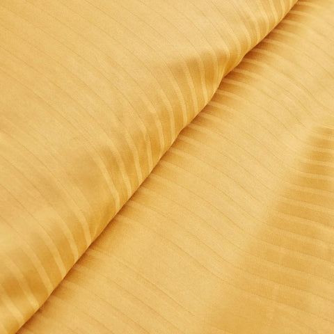 Karaca Home Uniq 100% katoenen tweepersoons satijnen dekbedovertrek mosterd