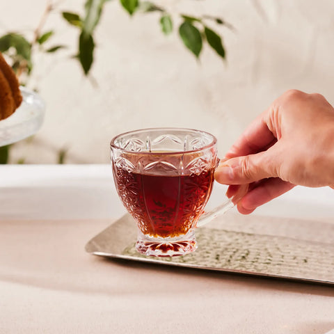 Karaca Seda 6-delige Glazen Theekoppenset, 180 ml