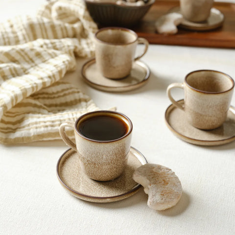 Karaca Herica 8-Delig Espresso Kopset voor 4 Personen