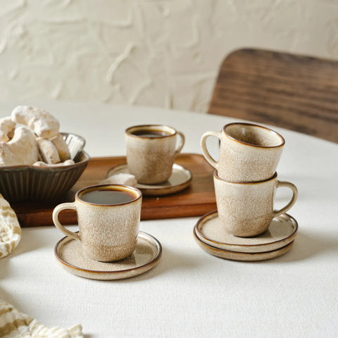 Karaca Herica 8-Delig Espresso Kopset voor 4 Personen