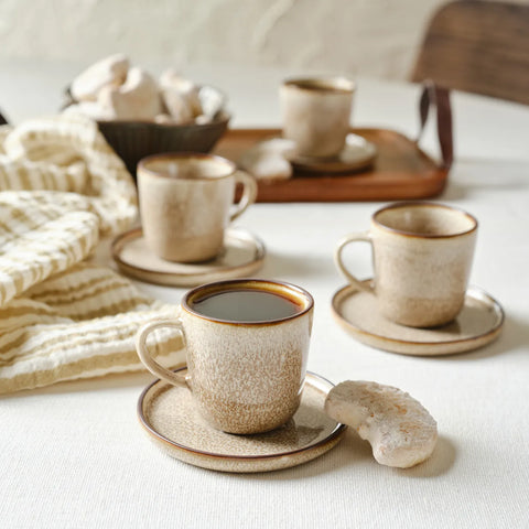 Karaca Herica 8-Delig Espresso Kopset voor 4 Personen