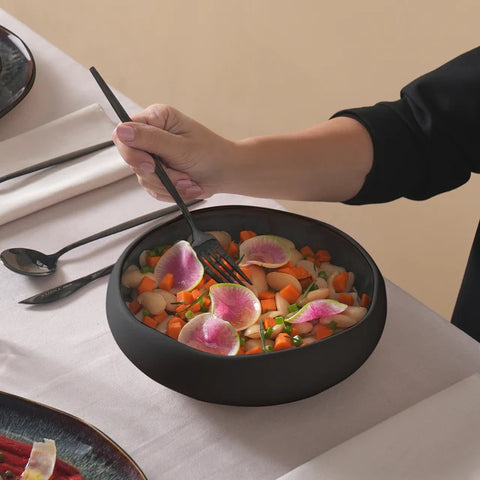 Karaca Earth Collection Galactic 55-delig tafelservice voor 12 personen – Zwart