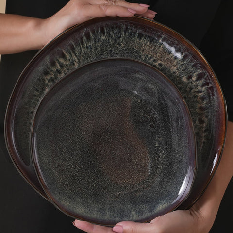 Karaca Earth Collection Galactic 55-delig tafelservice voor 12 personen – Zwart