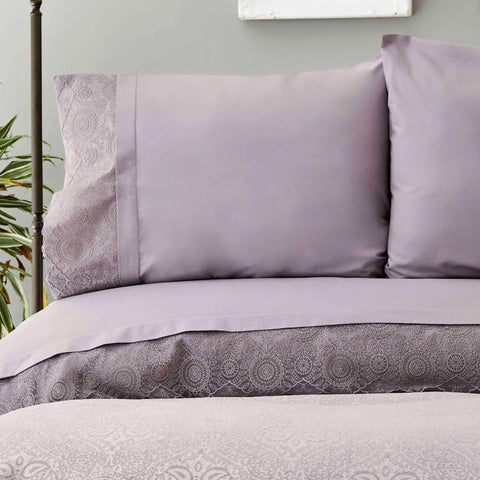 Karaca Home Cynthia Plum Lace Cotton Private Double Bedspread Pillow Set
 